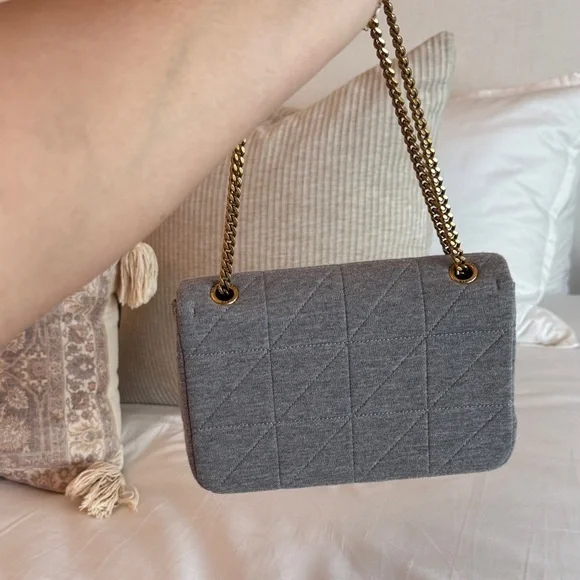 Yves Saint Laurent Gray Quilted Shoulder Bag - Picture 4 of 6